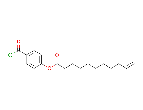 Molecular Structure of 175032-27-6 (10-Undecenoic acid, 4-(chlorocarbonyl)phenyl ester)