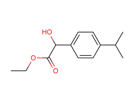 Molecular Structure of 6283-47-2 (ethyl hydroxy[4-(propan-2-yl)phenyl]acetate)