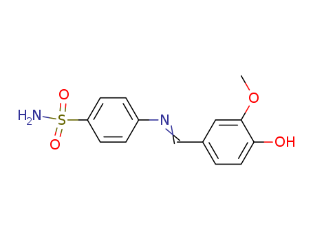 Benzenesulfonamide, 4-[[(4-hydroxy-3-methoxyphenyl)methylene]amino]-