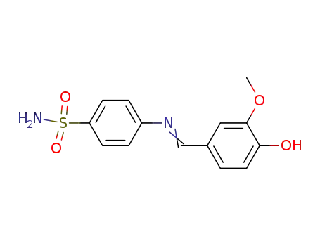 Molecular Structure of 2066-92-4 (benzenesulfonamide, 4-[[(4-hydroxy-3-methoxyphenyl)methylene]amino]-)