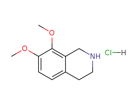 Molecular Structure of 15365-56-7 (7,8-dimethoxy-1,2,3,4-tetrahydroisoquinoline hydrochloride)