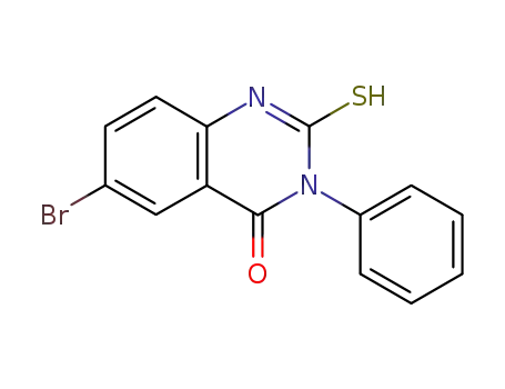 Molecular Structure of 18009-07-9 (6-BROMO-2-MERCAPTO-3-PHENYLQUINAZOLIN-4(3H)-ONE)