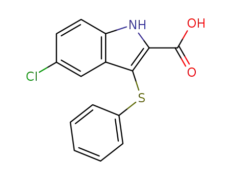1H-Indole-2-carboxylic acid, 5-chloro-3-(phenylthio)-