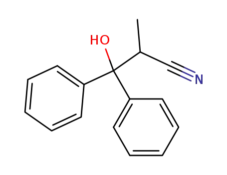 Molecular Structure of 6275-86-1 (3-hydroxy-2-methyl-3,3-diphenylpropanenitrile)