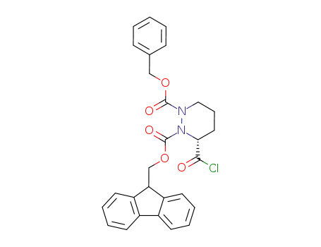 1,2-Pyridazinedicarboxylic acid, 3-(chlorocarbonyl)tetrahydro-,
2-(9H-fluoren-9-ylmethyl) 1-(phenylmethyl) ester, (R)-