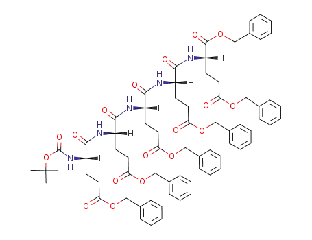 (S)-2-((S)-4-Benzyloxycarbonyl-2-{(S)-4-benzyloxycarbonyl-2-[(S)-4-benzyloxycarbonyl-2-((S)-4-benzyloxycarbonyl-2-tert-butoxycarbonylamino-butyrylamino)-butyrylamino]-butyrylamino}-butyrylamino)-pentanedioic acid dibenzyl ester