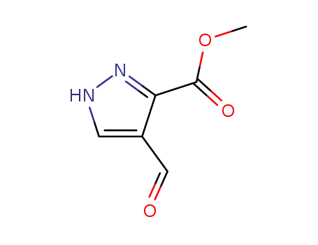 Molecular Structure of 35344-93-5 (methyl 4-formyl-1H-pyrazole-3-carboxylate(SALTDATA: FREE))