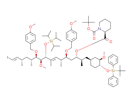 Molecular Structure of 148933-76-0 (C<sub>81</sub>H<sub>124</sub>INO<sub>12</sub>Si<sub>2</sub>)