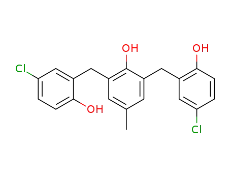 Molecular Structure of 100267-42-3 (Phenol, 2,6-bis[(5-chloro-2-hydroxyphenyl)methyl]-4-methyl-)