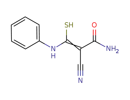 Molecular Structure of 380186-84-5 (3-ANILINO-2-CYANO-3-MERCAPTOACRYLAMIDE)