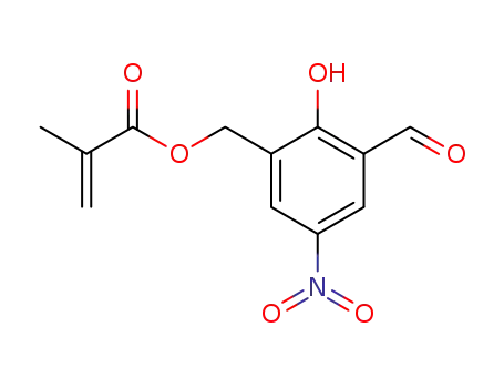 Molecular Structure of 82000-92-8 (2-Propenoic acid, 2-methyl-, (3-formyl-2-hydroxy-5-nitrophenyl)methyl
ester)