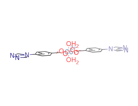Molecular Structure of 1004770-87-9 (diaquabis[4-(4H-1,2,4-triazol-4-yl)benzoato-.kappa<sup>(2)</sup>O,O']cobalt(II))