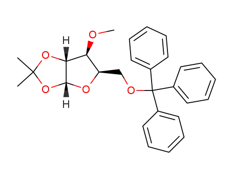 Molecular Structure of 67850-91-3 (<i>O</i><sup>1</sup>,<i>O</i><sup>2</sup>-isopropylidene-<i>O</i><sup>3</sup>-methyl-<i>O</i><sup>5</sup>-trityl-α-<i>D</i>-xylofuranose)
