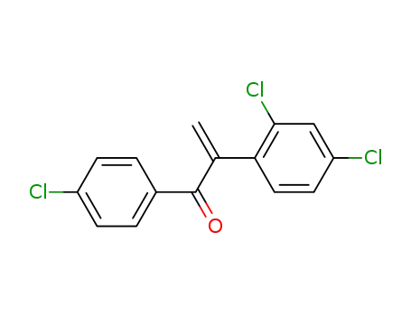 Molecular Structure of 113193-63-8 (2-Propen-1-one, 1-(4-chlorophenyl)-2-(2,4-dichlorophenyl)-)