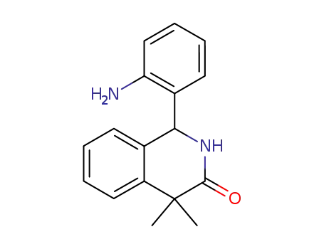 Molecular Structure of 64097-19-4 (1-(2-aminophenyl)-4,4-dimethyl-1,4-dihydroisoquinolin-3(2H)-one)