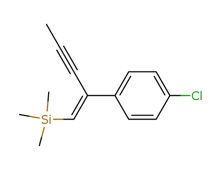 Molecular Structure of 136015-76-4 ([(Z)-2-(4-Chloro-phenyl)-pent-1-en-3-ynyl]-trimethyl-silane)