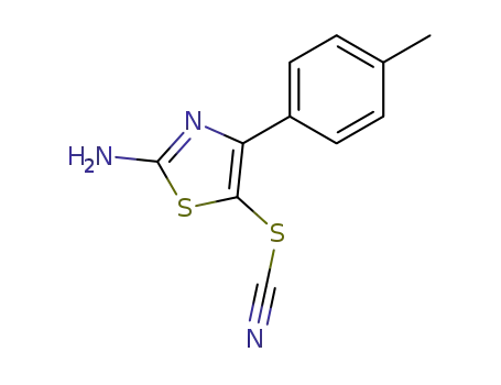 Molecular Structure of 99973-40-7 (4-(4-methylphenyl)-5-thiocyanato-2-aminothiazole)