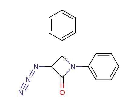 Molecular Structure of 19056-37-2 (2-Azetidinone, 3-azido-1,4-diphenyl-)