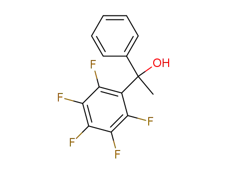 Molecular Structure of 64325-25-3 (Benzenemethanol, 2,3,4,5,6-pentafluoro-a-methyl-a-phenyl-)