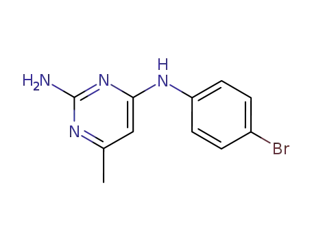 Molecular Structure of 6633-69-8 (N4-(4-bromo-phenyl)-6-methyl-pyrimidine-2,4-diamine)