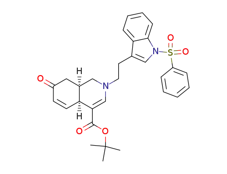 2-<(1-phenylsulfonyl)tryptophyl>-4-(tert-butoxycarbonyl)-7-keto-1,2,7,8,9,10-hexahydroisoquinoline