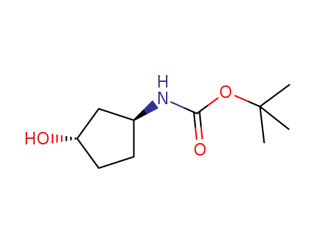 Molecular Structure of 154737-89-0 (Carbamic acid, (3-hydroxycyclopentyl)-, 1,1-dimethylethyl ester, (1S-trans)-)