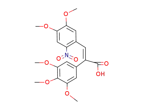 Molecular Structure of 93279-75-5 ((E)-3-(4,5-dimethoxy-2-nitrophenyl)-2-(3,4,5-trimethoxyphenyl)acrylic acid)