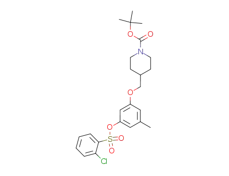 1-Piperidinecarboxylic acid,
4-[[3-[[(2-chlorophenyl)sulfonyl]oxy]-5-methylphenoxy]methyl]-,
1,1-dimethylethyl ester