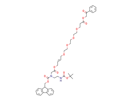 (E)-17-[N-[2-(tert-Butyloxycarbonylamino)ethyl]-N-fluorenylmethyloxycarbonylglycinyloxy]-4,7,10,13-tetraoxa-15-heptadecenoic acid phenacyl ester