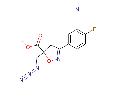 5-Isoxazolecarboxylic acid,
5-(azidomethyl)-3-(3-cyano-4-fluorophenyl)-4,5-dihydro-, methyl ester