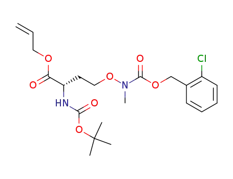 allyl 2-(N-tert-butoxycarbonyl)amino-4-[O-[N-(2-chlorobenzyloxycarbonyl)-N-methyl]amino]hydroxybutanoate