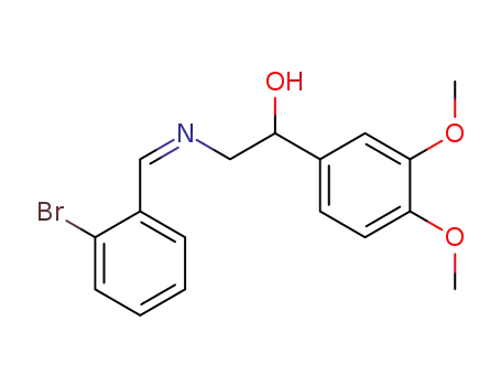 Molecular Structure of 87351-95-9 (Benzenemethanol,
a-[[[(2-bromophenyl)methylene]amino]methyl]-3,4-dimethoxy-)