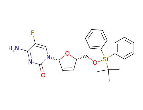 β-D-5'-O-(tert-butyldiphenylsilyl)-2',3'-didehydro-2',3'-dideoxy-5-fluorocytidine