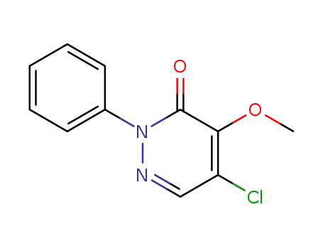 Molecular Structure of 76929-42-5 (5-chloro-4-methoxy-2-phenyl-3(2H)-pyridazinone)