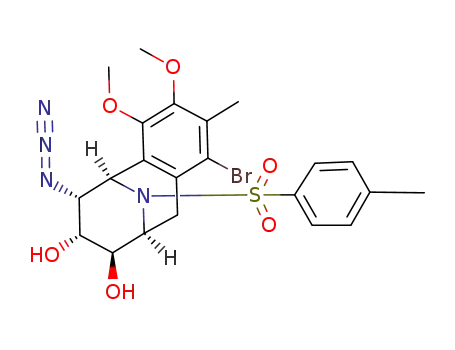 (1R,9S,10R,11R,12R)-12-Azido-6-bromo-3,4-dimethoxy-5-methyl-13-(toluene-4-sulfonyl)-13-aza-tricyclo[7.3.1.0<sup>2,7</sup>]trideca-2<sup>(7)</sup>,3,5-triene-10,11-diol