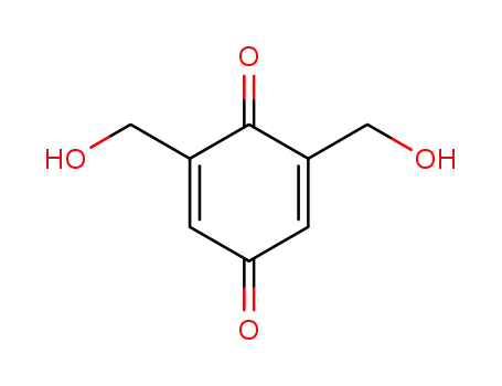 Molecular Structure of 120475-66-3 (2,6-bis(hydroxymethyl)-1,4-benzoquinone)