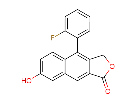 Naphtho[2,3-c]furan-1(3H)-one, 4-(2-fluorophenyl)-7-hydroxy-