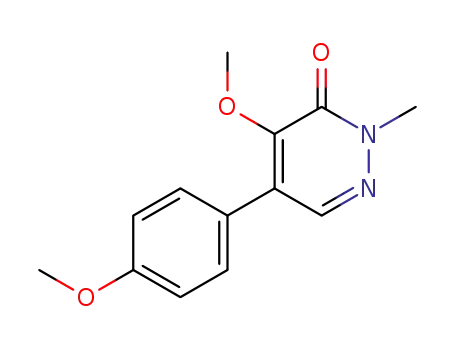 Molecular Structure of 335349-24-1 (4-methoxy-5-(4-methoxyphenyl)-2-methyl-3(2H)-pyridazinone)