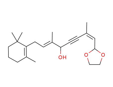 Molecular Structure of 319926-96-0 ((2E,7Z)-8-{[1,3]-dioxolan-2-yl}-3,7-dimethyl-1-(2,6,6-trimethylcyclohex-1-en-1-yl)octa-2,7-dien-5-yn-4-ol)