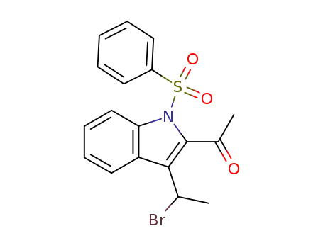 1H-Indole, 2-acetyl-3-(1-bromoethyl)-1-(phenylsulfonyl)-