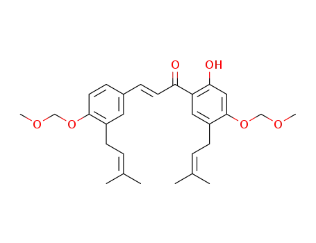 (E)-1-[2-Hydroxy-4-methoxymethoxy-5-(3-methyl-but-2-enyl)-phenyl]-3-[4-methoxymethoxy-3-(3-methyl-but-2-enyl)-phenyl]-propenone
