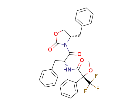 (3(2R),4S)-3-<2-<<(+)-2-methoxy-2-(trifluoromethyl)-2-phenylacetyl>amino>-1-oxo-3-phenylpropyl>-4-(phenylmethyl)-2-oxazolidinone