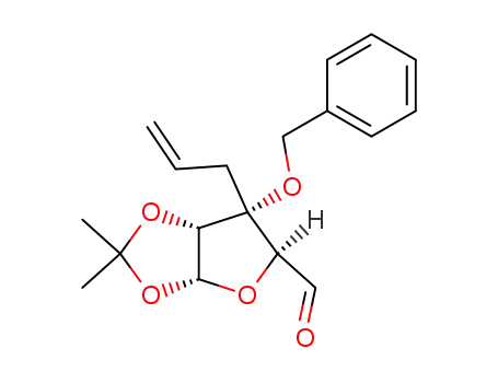 (3aR,5S,6R,6aR)-6-Allyl-6-benzyloxy-2,2-dimethyl-tetrahydro-furo[2,3-d][1,3]dioxole-5-carbaldehyde