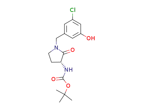 [1-(3-chloro-5-hydroxy-benzyl)-2-oxo-pyrrolidin-3-yl]-carbamic acid <i>tert</i>-butyl ester