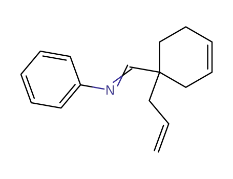 Molecular Structure of 100747-84-0 (N-<(1-allyl-3-cyclohexenyl)methylene>aniline)