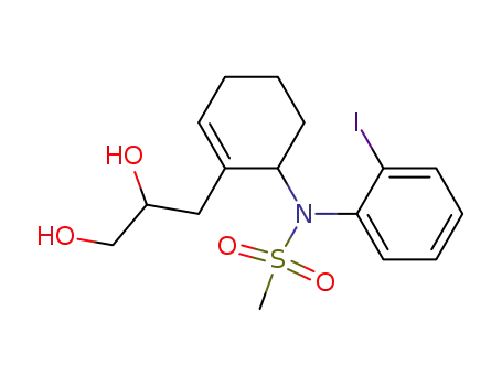 N-[2-(2,3-dihydroxypropyl)-2-cyclohexen-1-yl]-N-(2-iodophenyl)methanesulfonamide