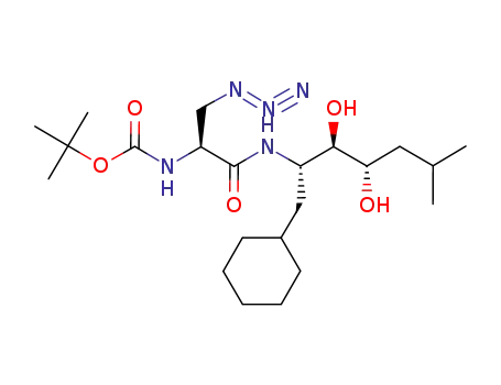 N-(tert-butoxycarbonyl)-3-azido-L-alanine amide of (2S,3R,4S)-2-amino-1-cyclohexyl-3,4-dihydroxy-6-methylheptane