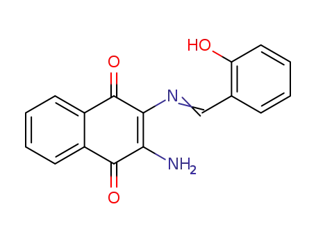 2-Amino-3-<(2-hydroxybenzyliden)amino>-1,4-naphthochinon