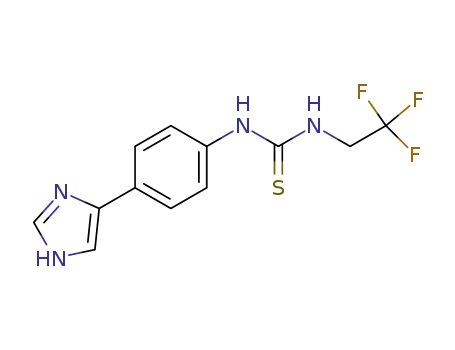 Molecular Structure of 118714-32-2 (1-[4-(1H-Imidazol-4-yl)-phenyl]-3-(2,2,2-trifluoro-ethyl)-thiourea)