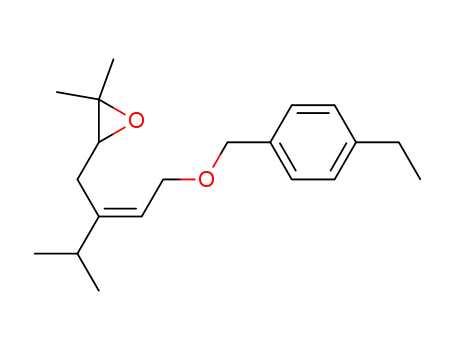 Molecular Structure of 123539-67-3 (5,6-epoxy-1<(4-ethylbenzyl)oxy>-3-isopropyl-6-methylhept-2-ene)